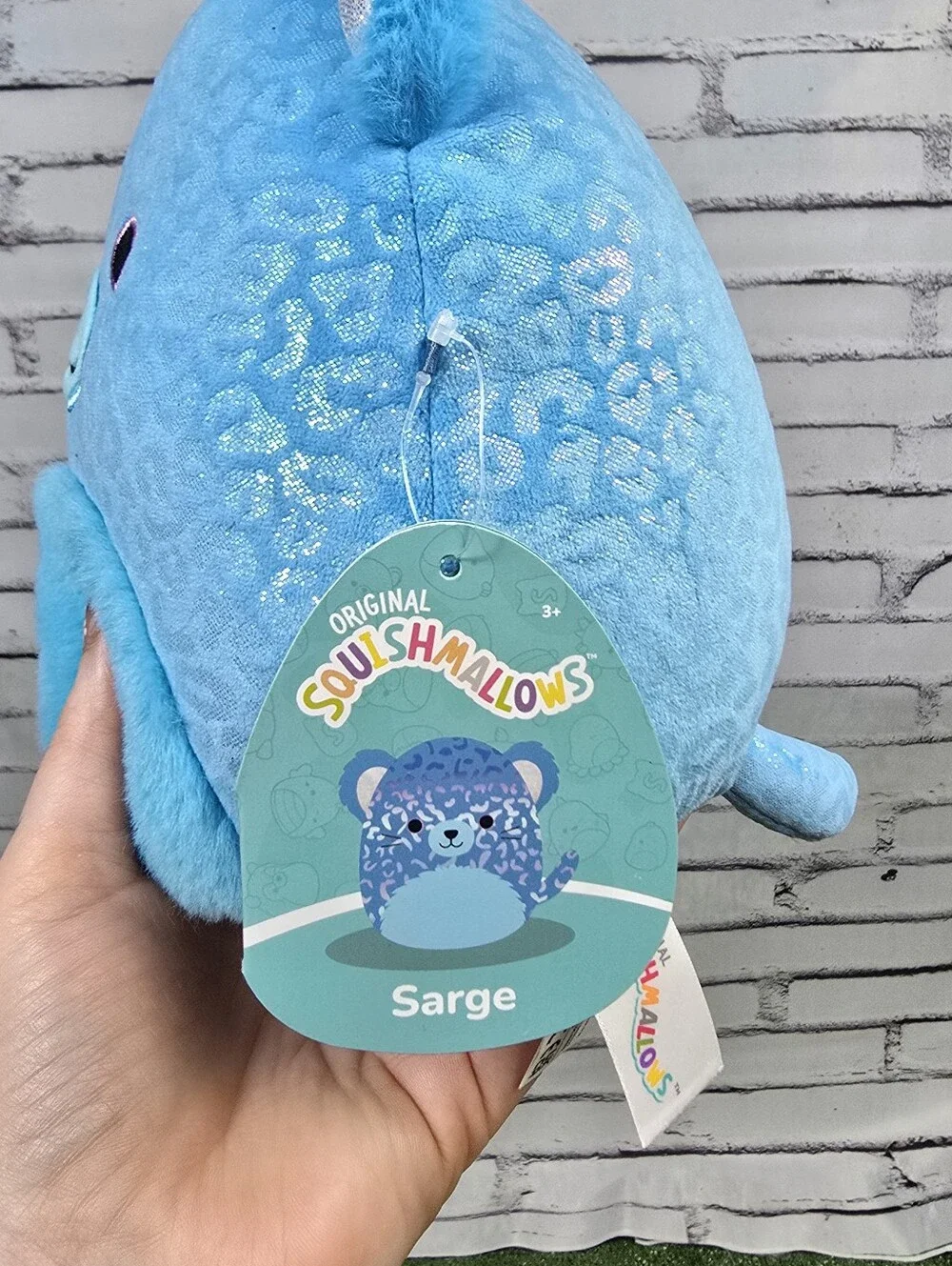 Squishmallow Sarge The Blue Jaguar 8in Plush